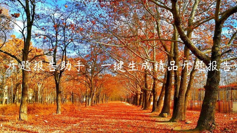 开题报告助手：一键生成精品开题报告